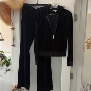Juicy Couture Black Velour Track Suit